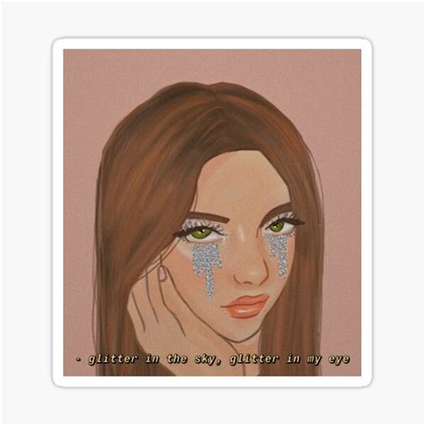 "Glitter tears" Sticker for Sale by SNS-Arts | Redbubble