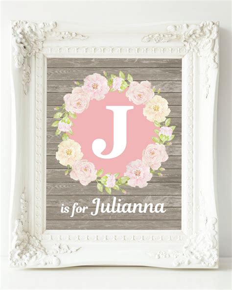 Personalized Nursery Art Baby Girl Nursery Wall Decor Custom | Etsy