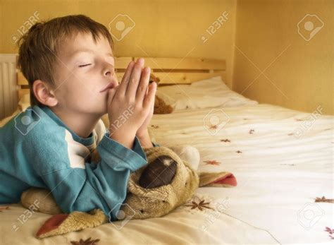 Little boy praying at bedtime. | Prayers for children, Children praying ...