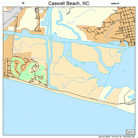 Caswell Beach North Carolina Street Map 3710960