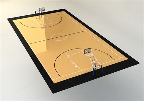 3D Illustration of Basketball Court | 3d illustration, Creative ...