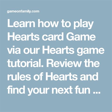 Learn how to play Hearts card Game via our Hearts game tutorial. Review ...