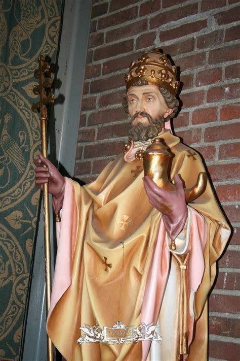 antique st. cornelius statue plaster polychrome - Religious Church ...