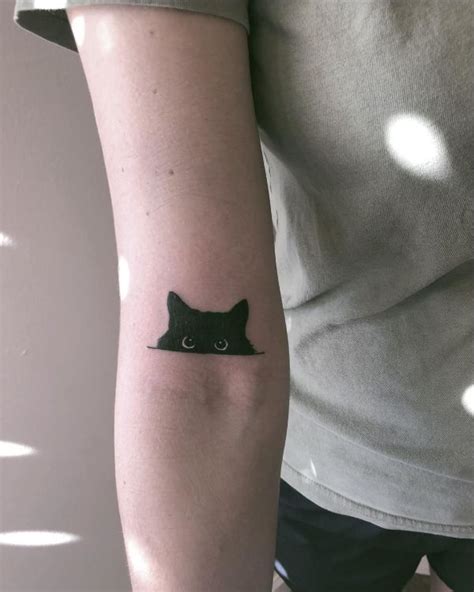 Minimalist Cute Cat Tattoos - Koplo Png