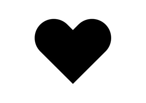 Simple Black Heart Vector Icon | Vector icons, Heart illustration ...