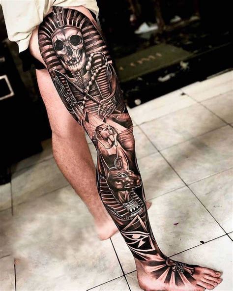 Realistic Leg Tattoos | 60 Best Leg Tattoos For Men - PROJAQK | Leg ...