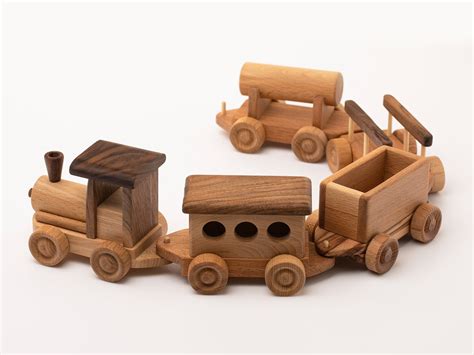 Wooden Train Set Wooden Trains Gifts for Kids - Etsy UK