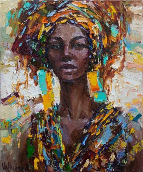 African woman portrait Original oil painting (2019) Oil painting by ...