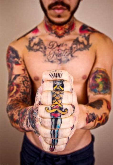 35 Awesome Knuckle Finger Tattoos