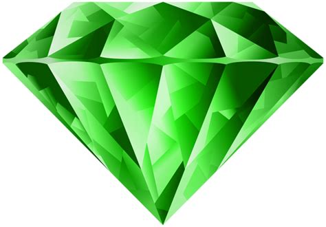 Green Diamond Transparent PNG Clip Art Image | Green diamond, Diamond ...