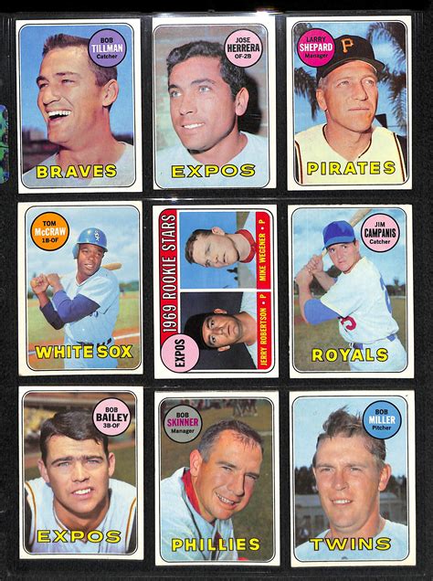 Lot Detail - Lot of (80) 1969 Topps Baseball Cards with Rod Carew