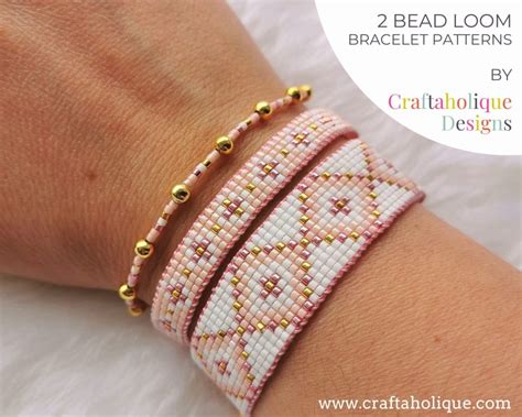 Set of Two Bead Loom Bracelet Patterns - Craftaholique