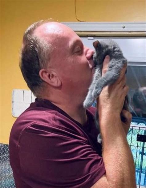 The shelter volunteer's heart melted and he adopted a tiny kitten who ...