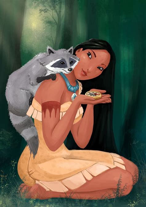 Pocahontas and Meeko - Disney Fan Art (37091953) - Fanpop