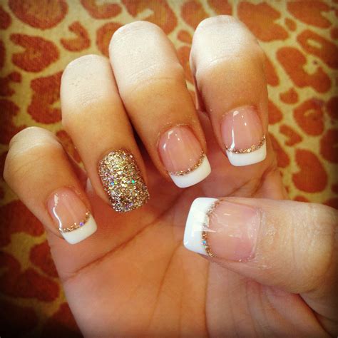 The top 25 Ideas About Gold Glitter Tips Nails – Home, Family, Style ...