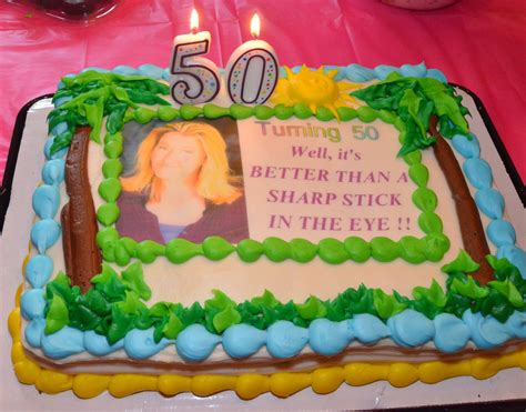 Funny 50th Birthday Cake with a Hilarious Quote