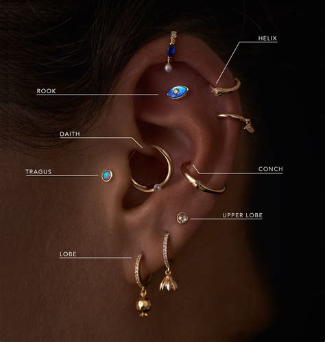 Ear Piercing Types Chart