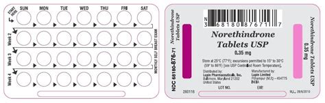 Norethindrone Tablets: Package Insert - Drugs.com