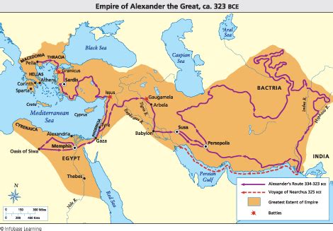 Map of Empire of Alexander the Great