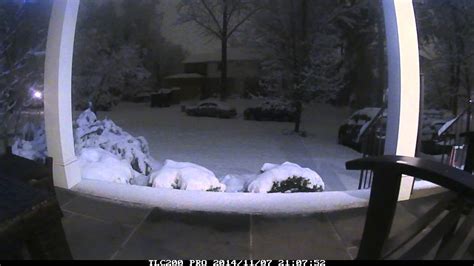 Wet Snow Accumulation Time Lapse - January 23/24, 2015 - YouTube