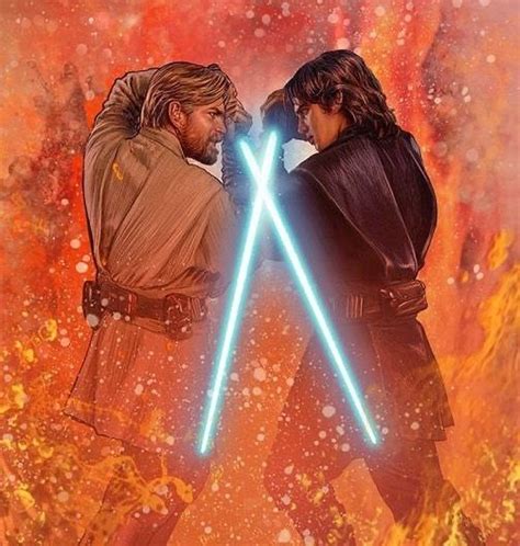 Anakin Vs Obi Wan Star Wars Art | Star wars background, Star wars ...