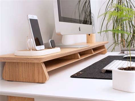 Dual Monitor Stand Desk Shelf Office Desk Accessories - Etsy UK