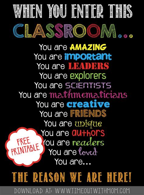 FREE PRINTABLE - Welcome Back to School, Classroom Printable for ...