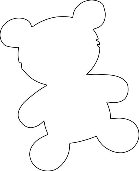 Teddy Bear Sketch, Teddy Bear Outline, Teddy Bear Template, Teddy Bear ...