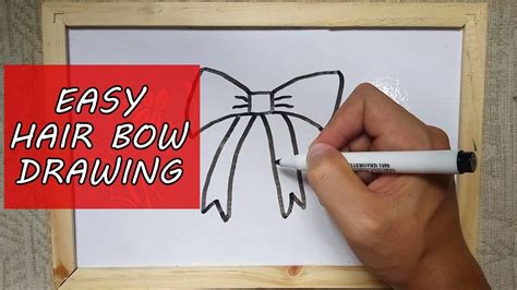 How to Draw a Hair Bow Outline Drawing Step by Step - Cheer Bow Easy ...