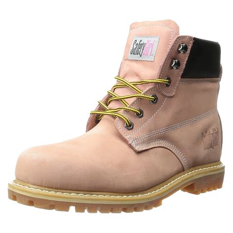 Safety Girl Steel Toe Work Boots Light Pink Personal Protective ...