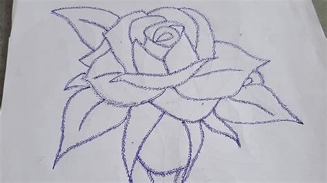 Gulab phool drawing || easy drawing tutorial || गुलाब का फूल कैसे बनाएँ ...