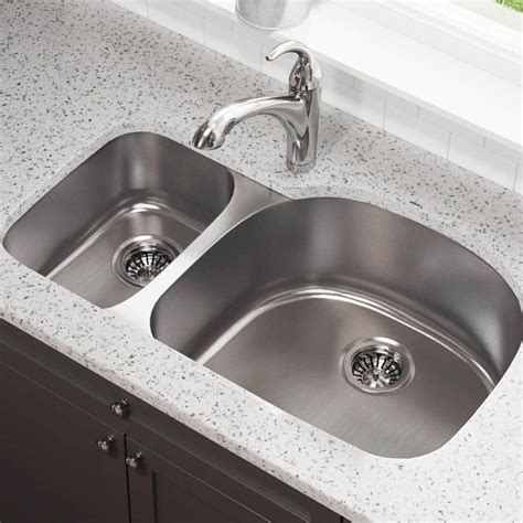 MR Direct Undermount Stainless Steel 35 in. Double Bowl Kitchen Sink ...