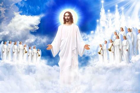 Lord Jesus Christ Standing In Heaven - God Pictures