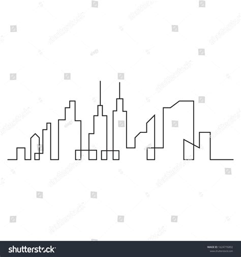 City Skyline Vector Silhouette Illustration Stock Vector (Royalty Free ...