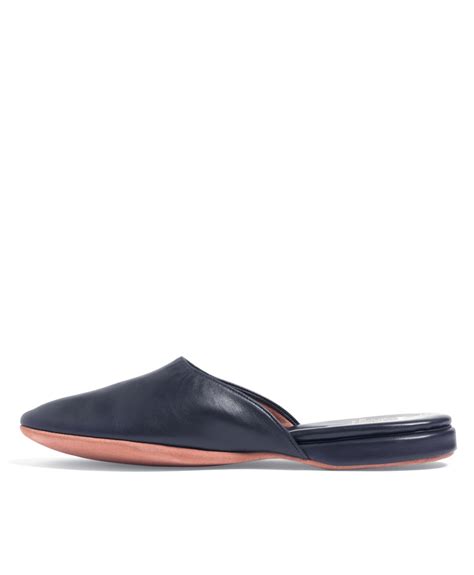 Brooks brothers Nappa Backless Slip-on Slippers in Blue for Men | Lyst