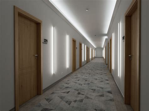 LED lighting for office hallway- profile "DOPIO" | LUMINES | Corridor ...