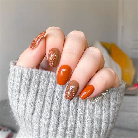 30+ Fab Orange Nails For Fall 2020 - The Glossychic