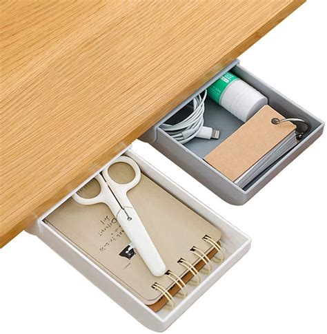 Buy DELFINODesk Organizer Drawer, DELFINO Under Desk Drawer 2 Pack ...