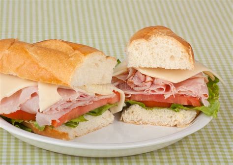 Ham and Cheese Sub stock photo. Image of bread, food - 15078262