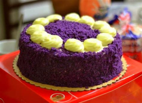 Charming Cake: Red Ribbon Ube Cake