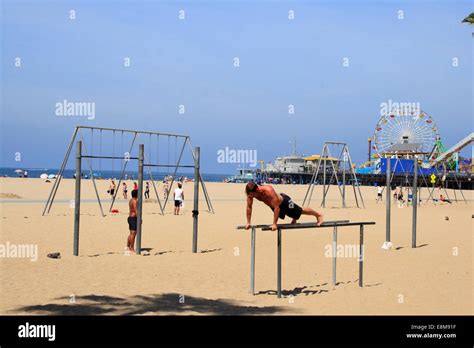 Muscle Beach, Santa Monica, Los Angeles, California, USA Stock Photo ...