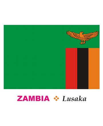 Zambia Flag Coloring Pages for Kids to Color and Print