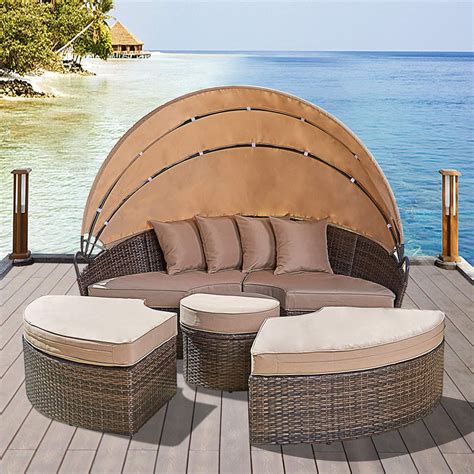 Outdoor Wicker Daybeds & Rattan Patio Daybeds - Beachfront Decor ...