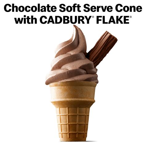 Chocolate Soft Serve Cone with CADBURY® FLAKE® | McDonald's Australia