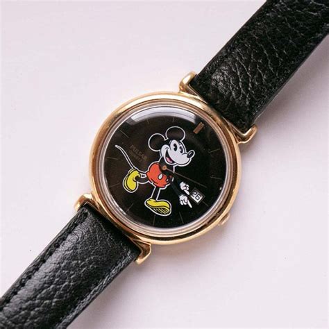 RARE 90s Vintage Black Mickey Mouse Pulsar Watch | Disney Watches ...