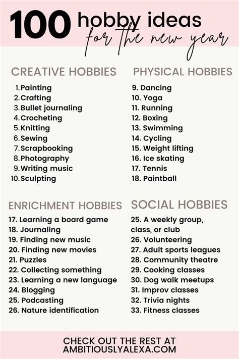 100 Hobby Ideas for Women Inspiration for 2022 | Hobbies for adults ...