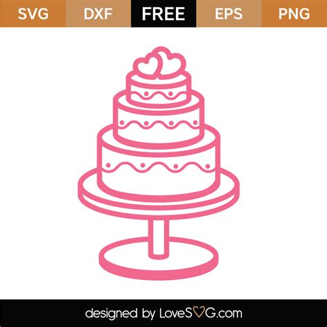 Wedding Cake SVG Cut File - Lovesvg.com