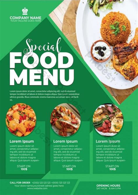 Special Food Menu Flyer Design Template | PSD Free Download - Pikbest ...