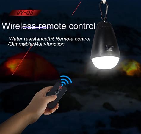 Remote Control Charging Lamp LED Waterproof Outdoor Camping Tents Lamp ...