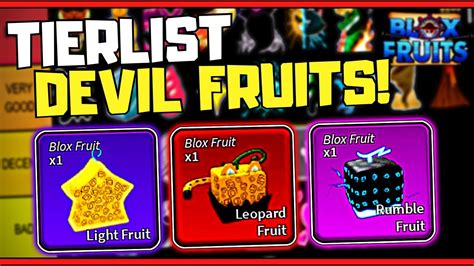 Ranking Every Single Devil Fruit In Blox Fruits! | Tierlist | Roblox ...